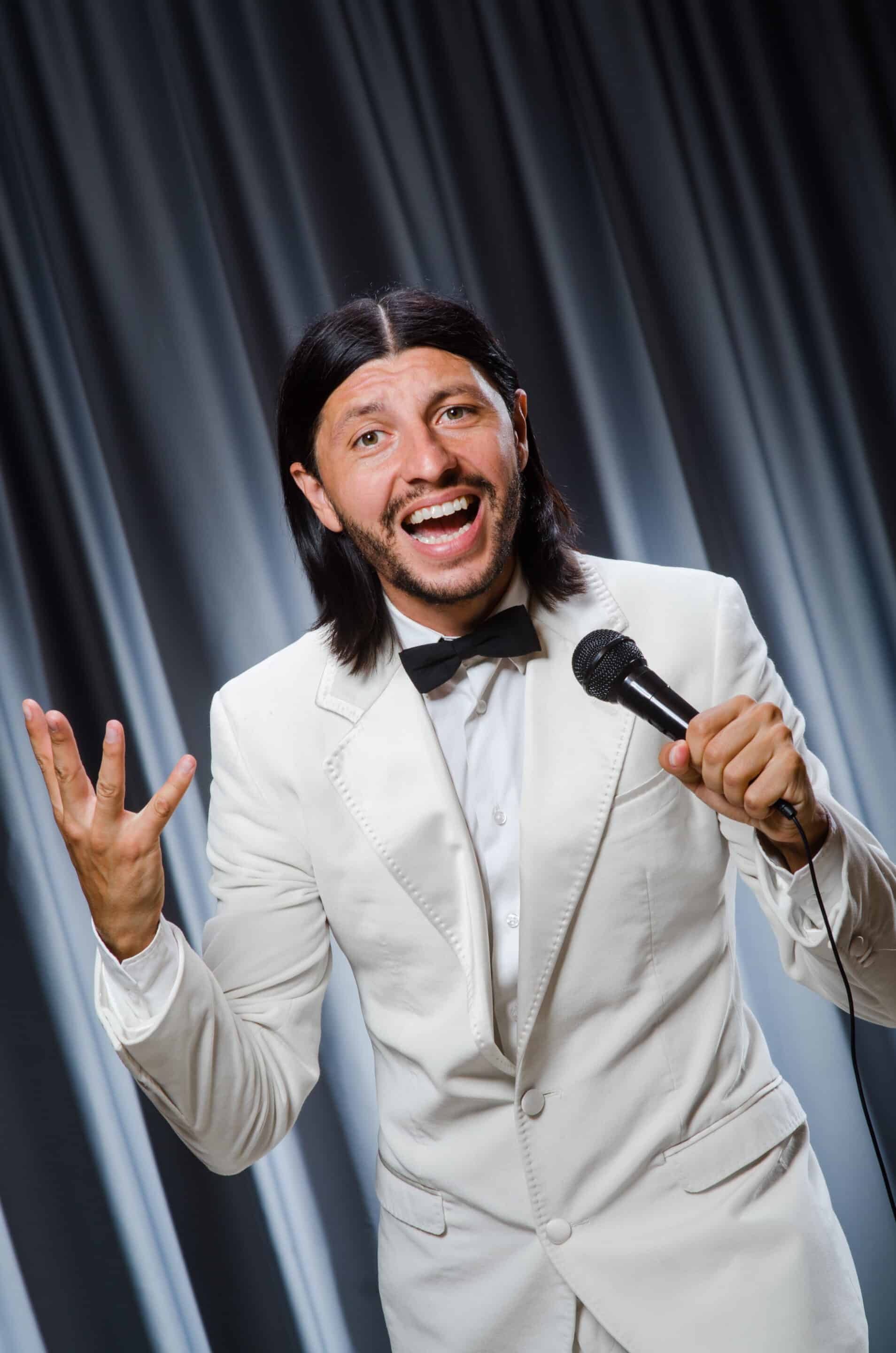 Man telling jokes